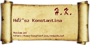 Hász Konstantina névjegykártya